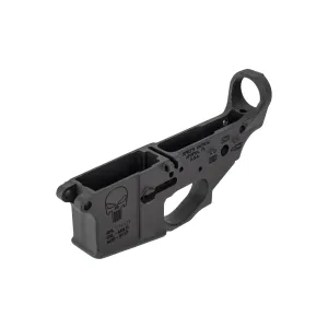 Spikes Tactical AR-15 Lower Receiver - Punisher Logo - Stripped Lower