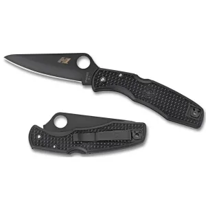 Spyderco Pacific Salt 3.78" Folding Knife - Clip Point Black - FRN Black