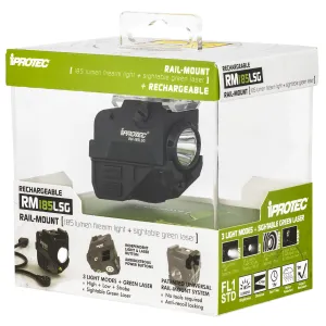 iProtec Handgun/Rifle Rechargeable LED Light And Laser - 185 Lumens