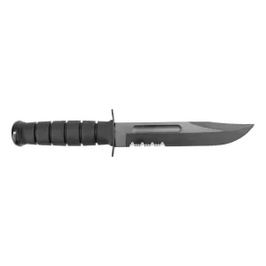 KA-BAR Full Size 7" Clip Point Fixed Utility Knife - Serrated Edge