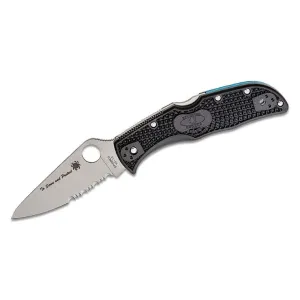 Spyderco Endela Lightweight Thin Blue Line Folding Knife