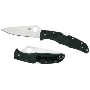 Spyderco Endura 4 3.75" Folding Knife - Plain Edge - Green