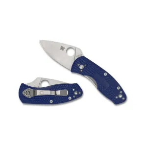 Spyderco Ambitious Lightweight CPM S35VN Serrated Folding Knife - Blue