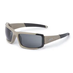 ESS CDI Max Glasses - Terrain Tan Clear/Smoke Gray Lenses