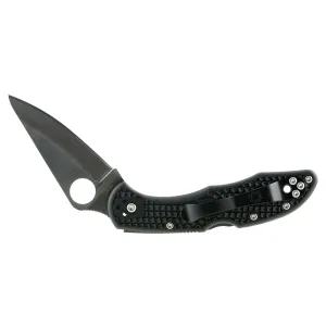 Spyderco Delica 3 3" Folding Knife - Plain Edge - Black