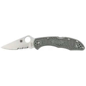 Spyderco Delica 4 Lightweight 2.88" - Part Serrated - FRN Foliage Green