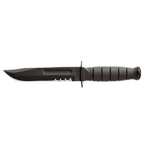 KA-BAR Short 5.25" Clip Point Fixed Utility Knife - Serrated Edge