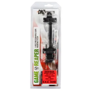 DNZ Products Game Reaper 30mm Scope Mount - Medium Height - Savage Short Action Round Receiver  - Black