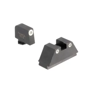 AmeriGlo Suppressor Tritium Night Sights Set for Glock Compatible - Green/White