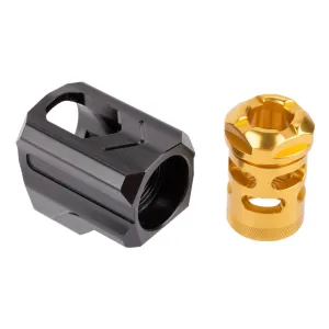 Tyrant CNC Universal 9mm Compensator - Black/Gold