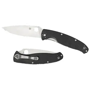 Spyderco Resilience 4.20" Folding Knife - Plain Edge - G-10 Black