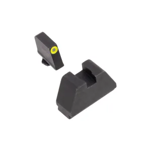 AmeriGlo Optic Compatible 3XL Sight Set for Glock - Tritium LumiGreen Outline Front and Black Rear