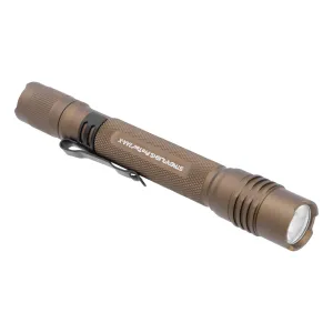 ProTac 2AA-X USB Handheld Flashlight - Holster, Rechargeable Battery Pack, and USB-C Cord - Coyote