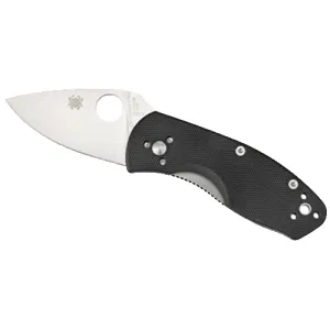 Spyderco Ambitious 2.25" Folding Knife - Plain Edge - G-10 Black
