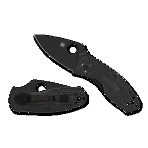 Spyderco Ambitious Lightweight Black Blade Folding Knife