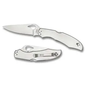Spyderco Cara Cara 2 Satin Plain Blade Stainless Steel Gray Handle