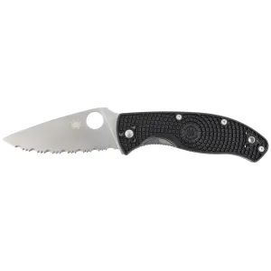 Spyderco Tenacious Lightweight 3.39" Folding Knife - Serrated Edge - FRN Black