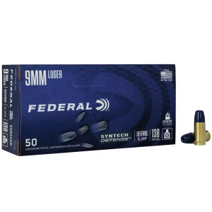 Federal Syntech Defense Hollow Point 9mm Luger 138 gr  Ammo - Box of 50
