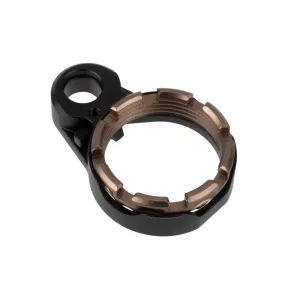 Fortis Enhanced AR-15 End Plate System - K2 - FDE Castle Nut - Locking Lever