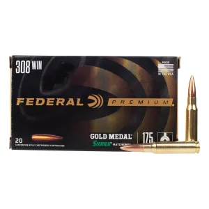 Federal Gold Medal 175 gr Sierra Matchking .308 Winchester Ammunition - 20 Rounds