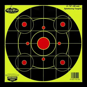 Birchwood Case 12a  Yellow Sight-In Bullseye Target - 25 Pack