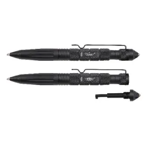 UZI Defender Tactical Pen with Glassbreaker & Cuff Key - Black Handle