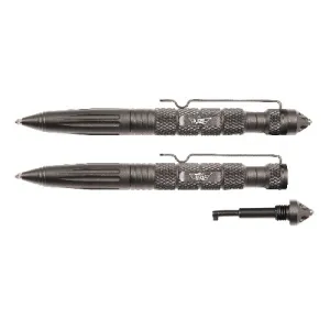 UZI Defender Tactical Pen with Glassbreaker & Cuff Key - Gun Metal Handle