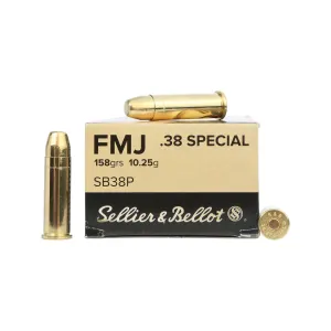 Sellier & Bellot .38 Special 158 gr FMJ - Box of 50