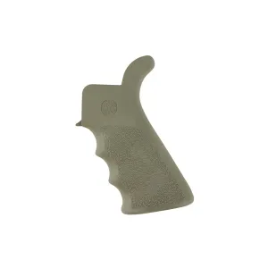 Hogue AR-15 OverMolded Pistol Grip - Beaver Tail - Finger Grooves - Olive Drab Green