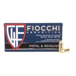 Fiocchi Range Dynamics 380 ACP 95gr FMJ - Box of 50