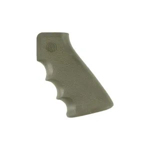 Hogue AR-15 OverMolded Pistol Grip - Finger Grooves - Olive Drab Green