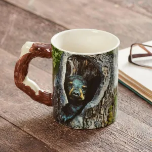 Wild Wings Sculpted Mug - Cubby Hole- Black Bear