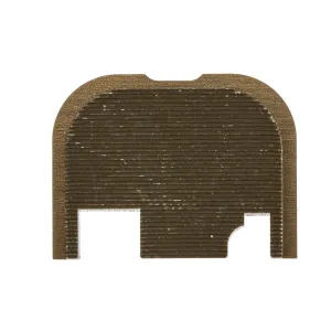 Overwatch Precision Serrated Aluminum Slide Cover Plate for Standard Gen1-4 Glock Compatible - FDE