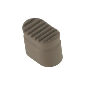 Forward Controls Design Heavy Enhanced AR-15 Magazine Release Button - Blind Hole - Serrated - FDE