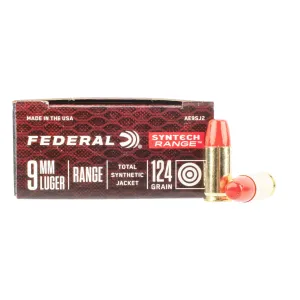 Federal Syntech Range 9mm 124gr TSJ Ammo - Box of 50