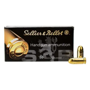 Sellier & Bellot 380 ACP 92gr FMJ Ammo - Box of 50