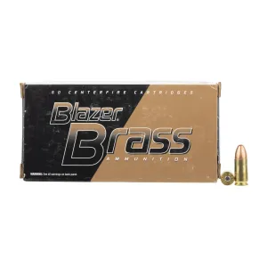 CCI Blazer Brass 9mm Luger Ammo 115 Grain FMJ - 50 Rounds