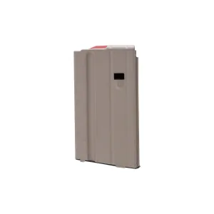 Ammunition Storage Components 6mm ARC Stainless Steel AR-15 Magazine - 15 Round - FDE - Red Follower