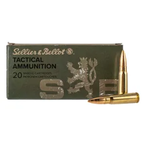 Sellier & Bellot 7.62x39mm 124gr FMJ Brass Cased Ammo - Box of 20