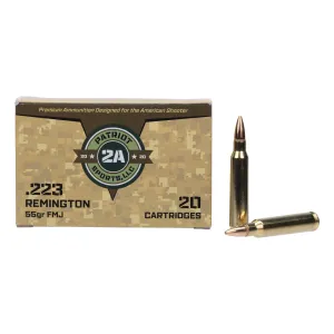 Patriot Sports LLC 223 Remington 55gr FMJ - Box of 20.