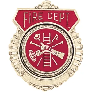 Blackinton Fire Dept. Pin with Fire Scramble - Gol-Tone