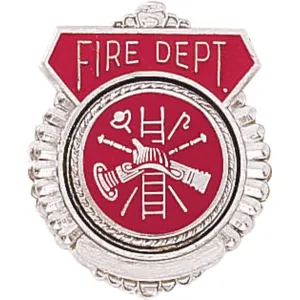 Blackinton Fire Dept. Pin with Fire Scramble - Nickel