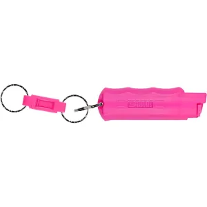 Sabre 3-in-1 Key Chain Pepper Spray - Hardcase with Quick Release Key Ring - Pink