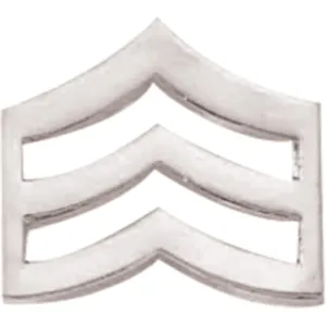Blackinton Small Sergeant Chevrons - Smooth Nickel