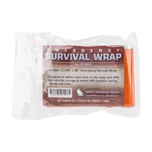 North American Rescue Emergency Survival Wrap - Orange