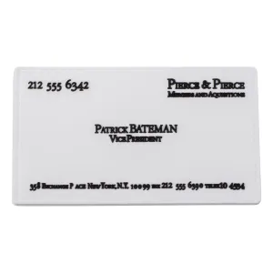 Violent Little Machine Shop Patrick Bateman Business Card Morale Patch