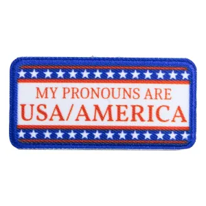 Violent Little Machine Shop My Pronouns are USA/America Morale Patch
