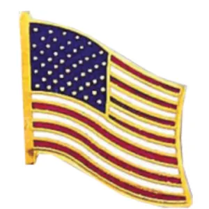 Blackinton American Flag Pin - Gold Plate