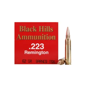 Black Hills Ammunition .223 Remington 62 gr Barnes TSX - Box of 50