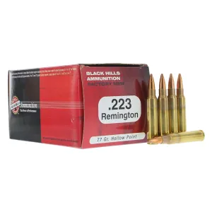 Black Hills Ammunition .223 Remington 77 gr Open Tip Match (OTM) - Box of 50